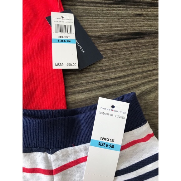 SALE Tommy Hilfiger Baby Two- Piece Shorts Outfit size 6-9 months - Picture 4 of 5
